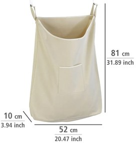 Coș de rufe suspendat Door Laundry, bej, 65 l