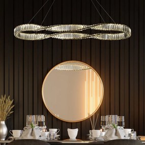 Candelabru LED cristal design lux oval Tier