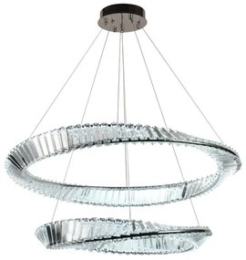 Lustră LED dimabilă pe cablu LED/90W/230V 3000-6500K crom + telecomandă