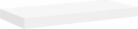 vidaXL Raft de perete suspendat, alb, 50x23x3,8 cm, MDF
