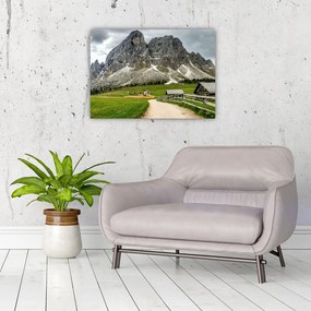 Tablou pe sticlă - În munții austrieci (70x50 cm)