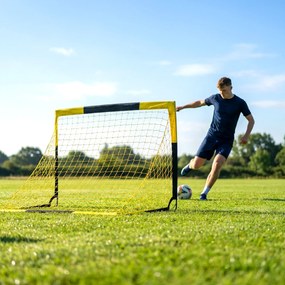 SPORTNOW Poartă de Fotbal Pop-Up și Pliabilă, Galben | Aosom Romania