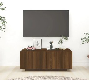 Comoda TV, stejar maro, 100x35x40 cm, lemn prelucrat Stejar brun, 1