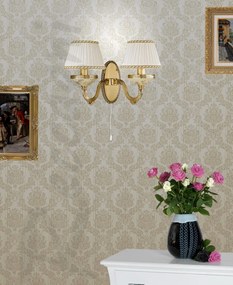 Aplica de perete clasica cu 2 brate din alama design italian 6522