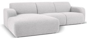 Colțar gri deschis cu tapițerie din stofă bouclé (colț stânga) Molino – Micadoni Home