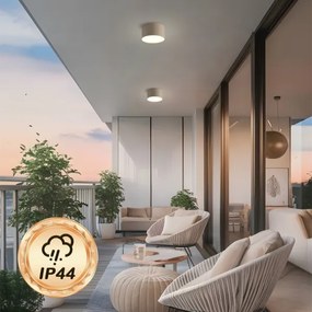 Brilagi - Plafonieră LED pentru baie FORIS, 9W, 230V, diametru 9 cm, bej, IP44