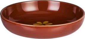 Bol din ceramică pictată manual cu motive florale folk, D19×H5 cm, „Aya"