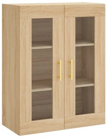 828471 vidaXL Dulap TV montat pe perete, stejar sonoma, 69,5x34x90 cm