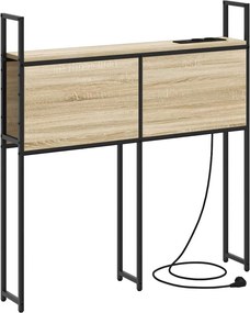 vidaXL Tăblie de Depozitare cu Stație de Încărcare Stejar sonoma