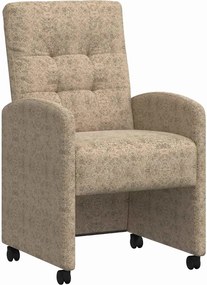 vidaXL Scaune de dining cu roți 2 pcs Gri deschis 58 x 67 x 97 cm