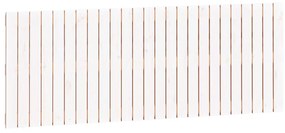 824849 vidaXL Tăblie de pat pentru perete, alb, 159,5x3x60 cm, lemn masiv pin