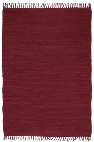 Covor Chindi tesut manual, bumbac, 80 x 160 cm, rosu burgund Burgundy, 80 x 160 cm