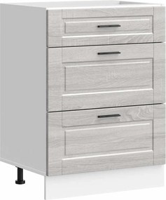 vidaXL Dulap de bază de bucătărie „Porto” Lemn prelucrat Sonoma gri