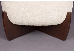 Taburet bej cu tapițerie din țesătură bouclé Emilius – Dutchbone