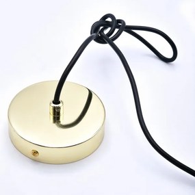 Lustră pe cablu HARMA 1xE27/15W/230V d. 20 cm alb/auriu