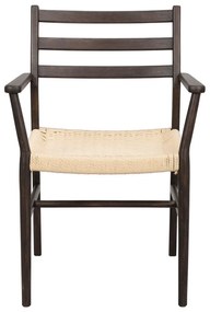 Scaun de dining natural /maro închis Harlan – Rowico