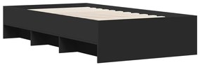 3295668 vidaXL Cadru de pat, negru, 100x200 cm, lemn prelucrat