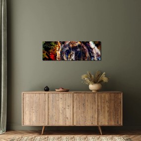 Tablou - Urs,pictură (cu ceas) (90x30 cm)