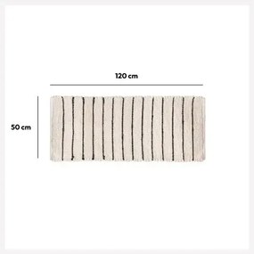 Covor crem STRIPED 50x120 cm