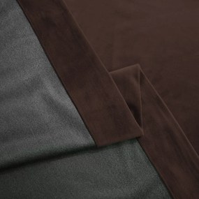 Set draperie din catifea blackout cu inele, Madison, densitate 700 g/ml, English Walnut, 2 buc