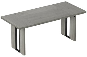 HOMCOM Masă de bucătărie în stil industrial pentru maxim 8 persoane Gri | Aosom Romania