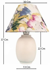 Lampă de masă 1xE27/40W/230V alb/colorat