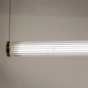 Lustra LED smart cu telecomanda COMO alama periata