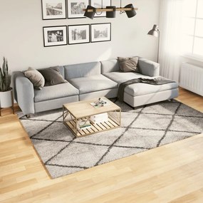vidaXL Covor pufos &quot;PAMPLONA&quot; cu fire înalte, bej/antracit, 200x280 cm