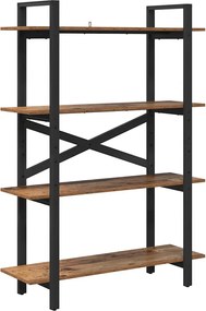 vidaXL Raft pentru cărți Lemn Vechi 100 x 33,5 x 140 cm Lemn compozit