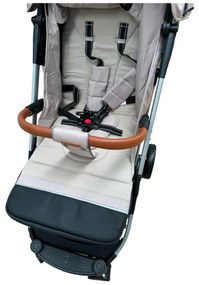 Carucior sport cu functie de pliere tip troller, sezut reglabil, husa pentru picioare si geanta 6-36 luni, Crem - CPC-62-crem