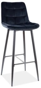 Scaun de bar chic I, negru