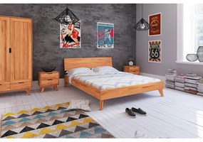 Pat dublu din lemn de fag 140x200 cm Greg 1 - The Beds