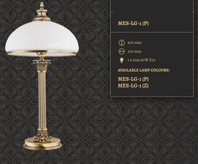 Veioza design clasic realizata manual MESSINA