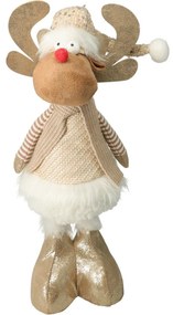 Renul de Crăciun Fred, picioare telescopice, 49 cm