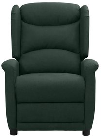338880 vidaXL Fotoliu de masaj, verde închis, material textil