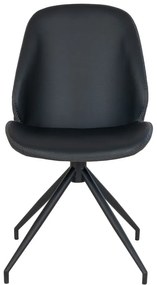 Scaune de dining negre 2 buc. Monte – House Nordic