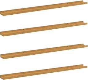 vidaXL Raft de perete cu raft 4 pcs Bej 115 x 9 x 3 cm Lemn compozit