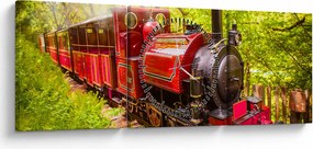Tablou - Tren cu aburi (cu ceas) (90x30 cm)