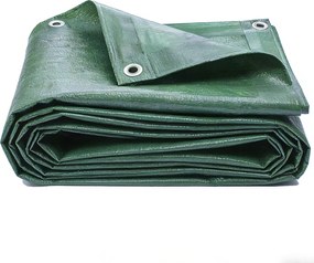 Outsunny Prelată Impermeabilă pentru Exterior 6x8 m Prelată PE 90 g/m² Protecție UV cu inele întărite pentru lemne Mobilier de grădină Verde | Aosom Romania