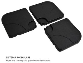 Outsunny Set 4buc Baza pentru Umbrela de Gradina in Plastic 50 × 50 × 7.5cm