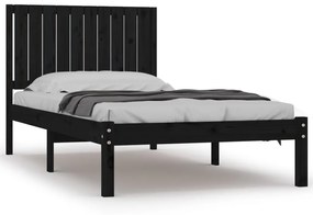 3104407 vidaXL Cadru de pat, 100x200 cm, negru, lemn masiv de pin