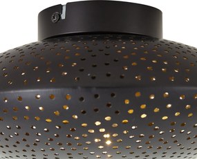 Plafoniera orientala neagra cu auriu 25 cm - Radiance