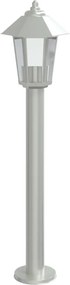 vidaXL Lampă exterioară de podea, argintiu, 80 cm, oțel inoxidabil