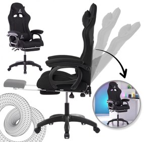 Scaun de gaming negru SNAKE