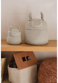 Coș de jucării pentru copii gri deschis din material textil ø 15x15 cm Mini Henry the Hippo – Lorena Canals