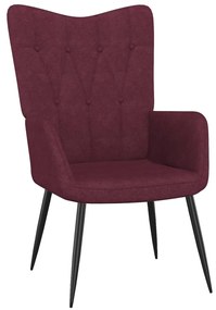 327566 vidaXL Scaun de relaxare cu taburet, violet, textil