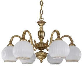 Candelabru din alama cu 6 brate design italian 9300