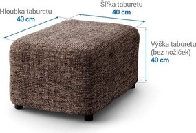 Gaico Huse bielastice VITTORIA maro taburet (40 x 40 x 40 cm)