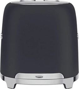 Prаjitor de pаine SMEG 50's Style TSF01BLMEU, 950 W, 2 felii, 6 trepte, Tava pentru firimituri, Cablu integrat, Otel inoxidabil, Negru mat