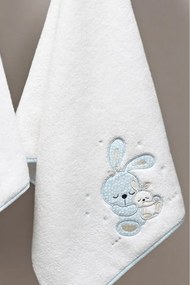 Set cadou de prosoape BUNNY pentru copii, 2 buc Alb - Roz / Pink Set (prosop 50x90cm, prosop de corp 70x130cm)